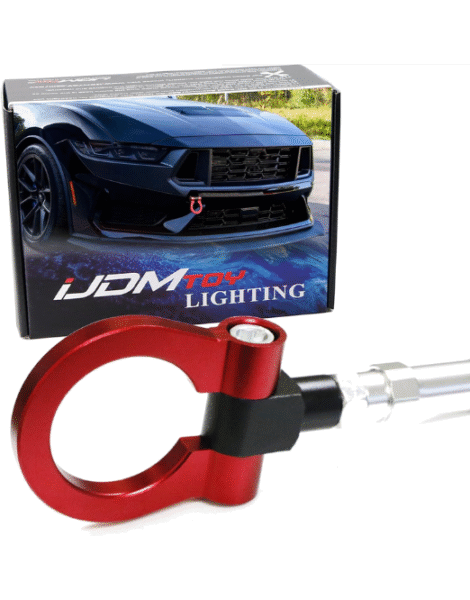 7Cylinder Red Light-Weight Aluminum Tow Hook Ring Compatible with Ford