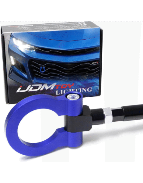 7Cylinder Blue Light-Weight Aluminum Tow Hook Ring Compatible with Chevrolet