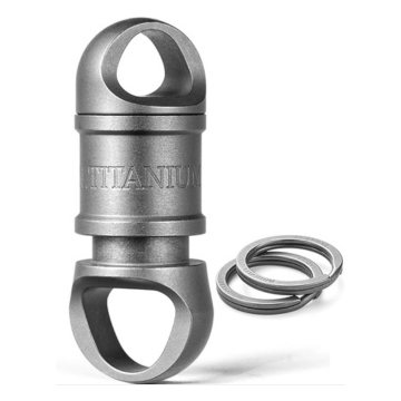 FEGVE Quick Release Keychain with 2 Key Rings Titanium, Detachable Pull Apart Keychain Heavy Duty Carabiner Key Chain for Men and Women
