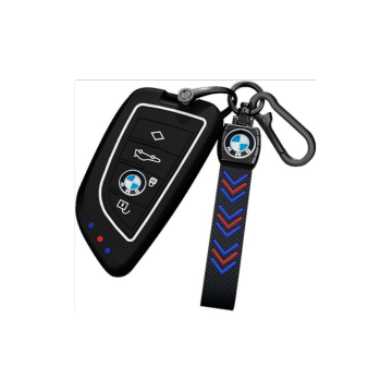 7Cylinder TPU with Rubber Key Fob Cover with Keychain Compatible with BMW