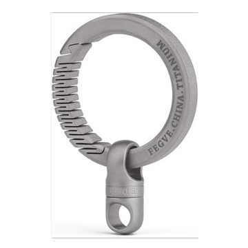 FEGVE Titanium Swivel Small Key Ring, Heavy Duty Key Chain Rings Keychain Accessories for Men and Woman