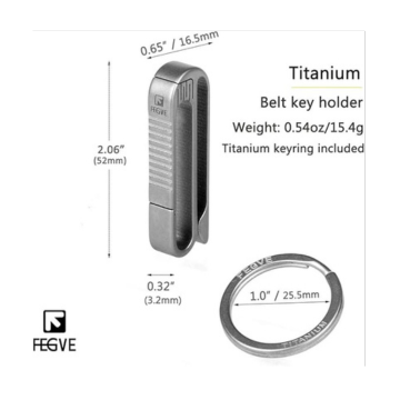 FEGVE Titanium Duty Belt Key Holders, Quick Release Keychain with Keyring for Keys,Gifts for Men Dad - Image 7