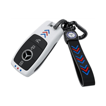 7Cylinder TPU with Rubber Key Fob Cover with Keychain Compatible with Mercedes Benz 2020