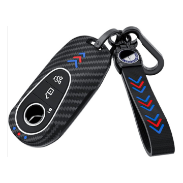 7Cylinder TPU with Rubber Key Fob Cover with Keychain Compatible with Mercedes Benz 2022