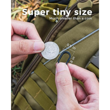 FEGVE Titanium Mini Key Chain Rings with 2 Stainless Steel Spilt Rings for Home Keys Bag Pendant - Image 3