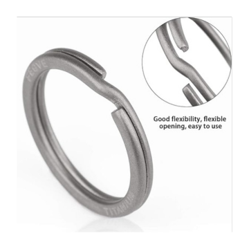 FEGVE Titanium Key Rings Split Rings 4 Packs, for Home Car Keys Organization, Non-Magnetic, Sandblasted - Image 3