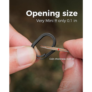 FEGVE Titanium Mini Key Chain Rings with 2 Stainless Steel Spilt Rings for Home Keys Bag Pendant - Image 4