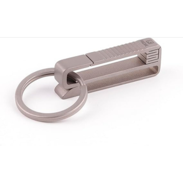 FEGVE Titan Key Belt Clip Key Holder with Key Ring Key Ring Hook, gray, M