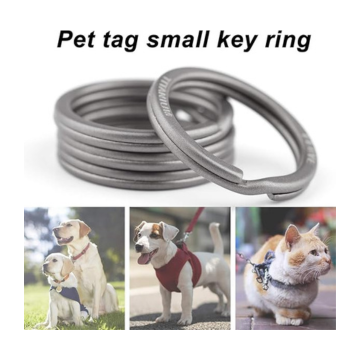 FEGVE Titanium Key Rings Split Rings 4 Packs, for Home Car Keys Organization, Non-Magnetic, Sandblasted - Image 6