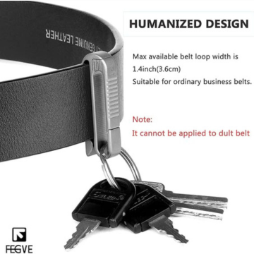 FEGVE Titanium Duty Belt Key Holders, Quick Release Keychain with Keyring for Keys,Gifts for Men Dad - Image 2