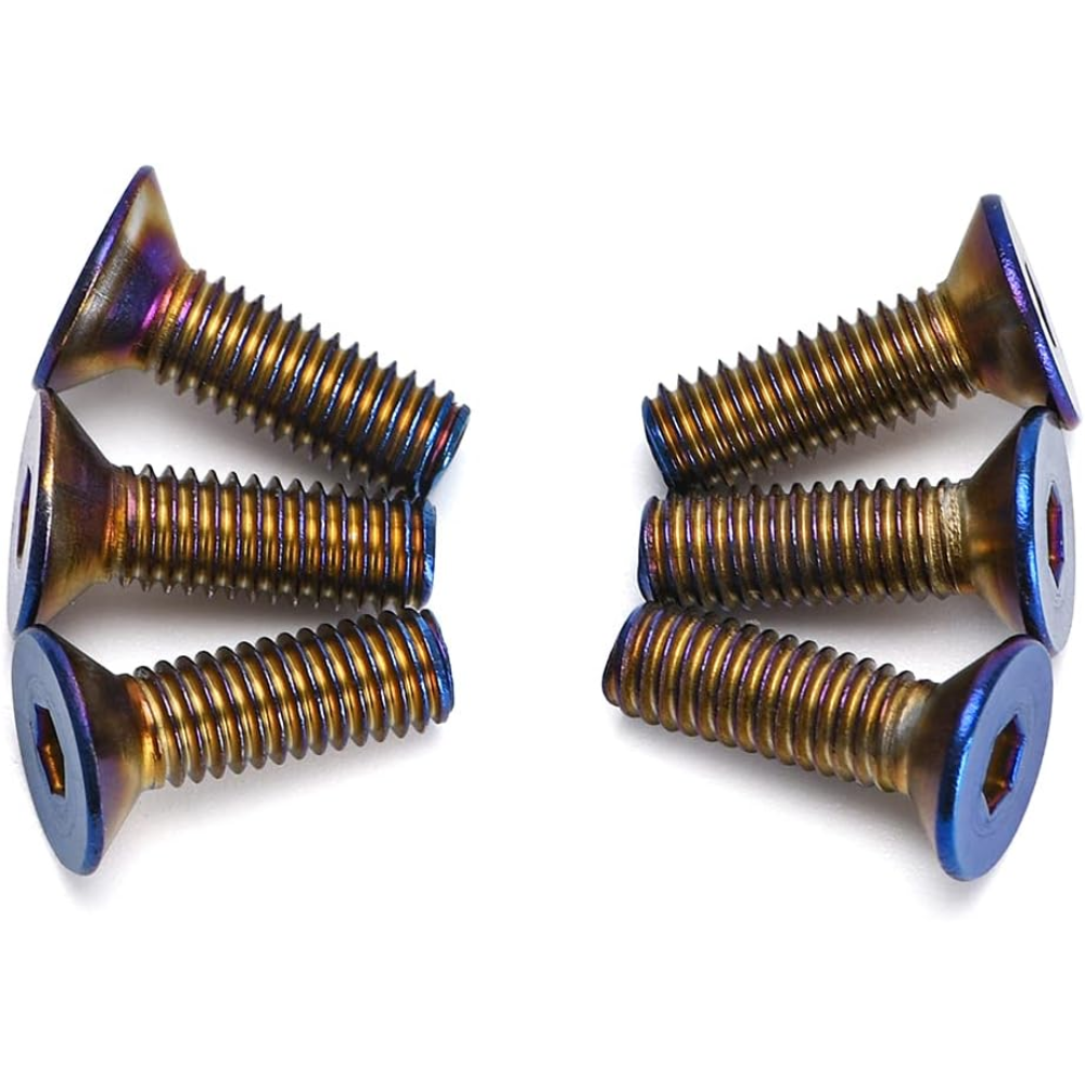 PQY 6-Piece Tapered Steering Wheel Bolts – M5×0.8 × 15mm – Burnt Titanium Finish - Image 4