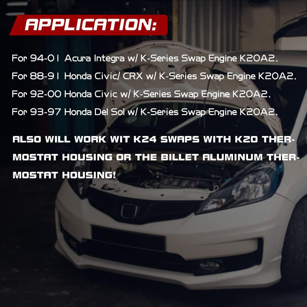 PQY K-Series Swap Silicone Radiator Hose – For Honda EG/EK/EF/DC2 – Black - Image 5