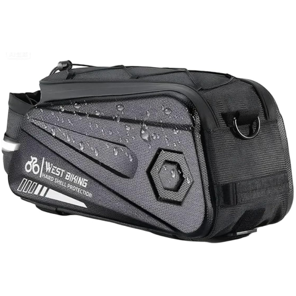 West Biking High-Capacity Bicycle Trunk Bag - Black, 35 Liter