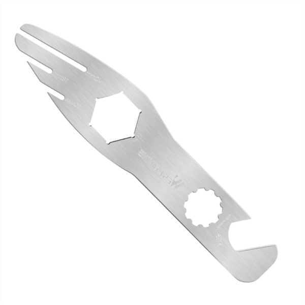 West Biking Stainless Steel Bicycle Brake Disc Rotor Truing Fork - Silver