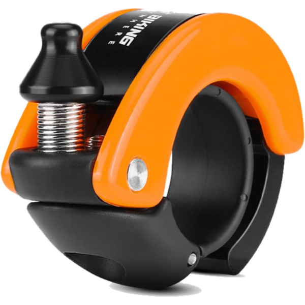 West Biking Concealed Loud Bicycle Bell - Orange & Black, 100 dB