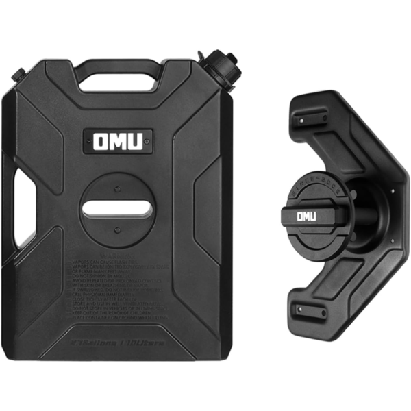 OMU Aluminum & HDPE Door Hinge Container and Mount Set Compatible with 2007-2024 Jeep Wrangler JK, JL & Gladiator JT - Black
