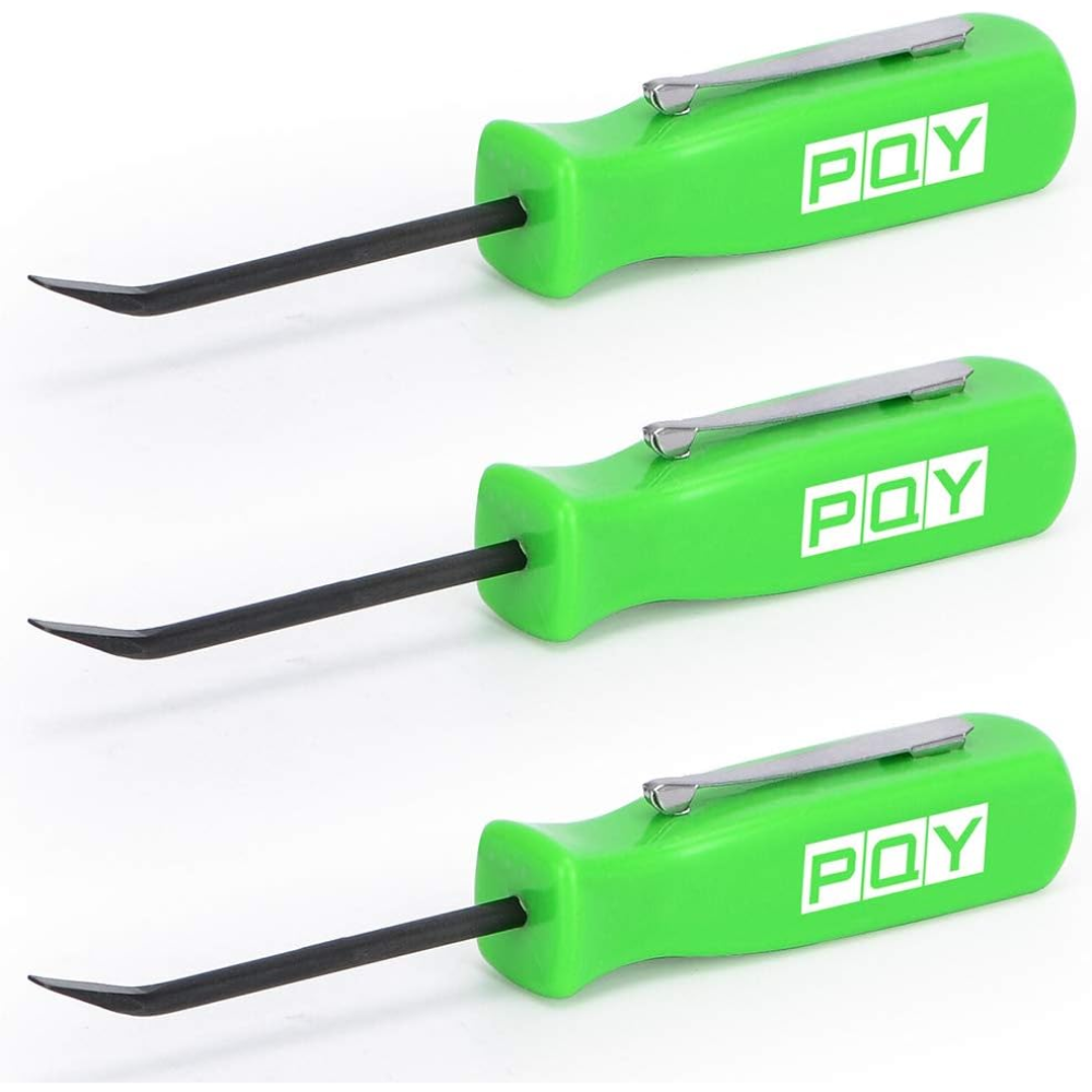 PQY 3-Piece Mini Pocket Pry Bar Set – 4.5" Length, Green