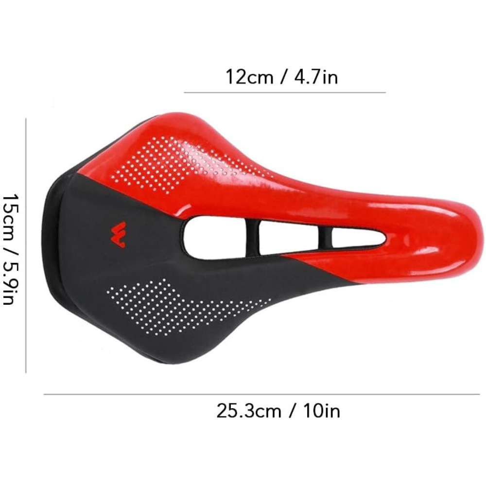 West Biking Memory Foam Padded Bicycle Saddle - White - Image 2