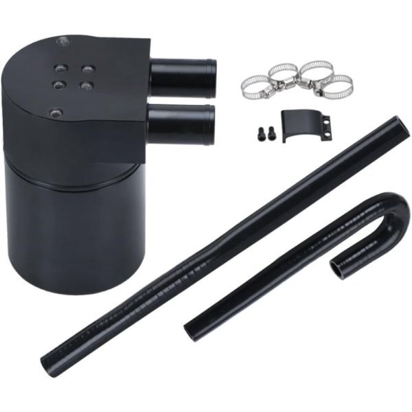 PQY Black Aluminum Oil Catch Can Kit – Compatible with BMW N54 335i 135i (2006–2010)