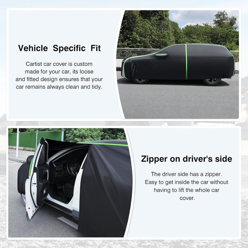 7Cylinder Cartist All-Weather Waterproof Full Car Cover – For 2000–2024 Chevrolet Tahoe – Black - Image 6