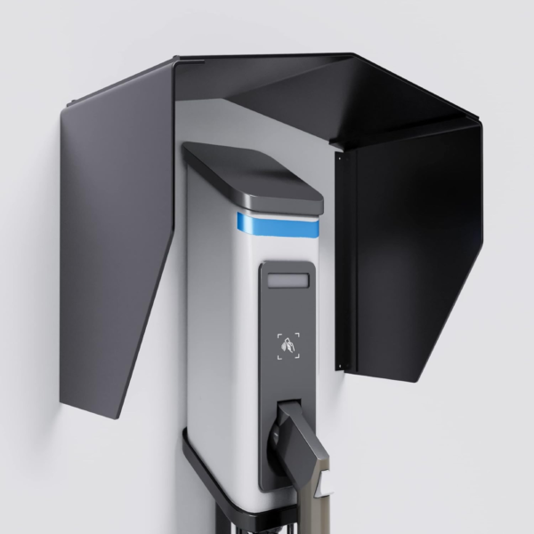 7Cylinder EV Charging Station Protective Roof – Stainless Steel Weatherproof Cover – Black (C001)