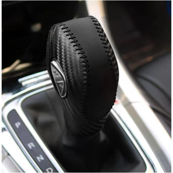 7Cylinder Leather Gear Shift Knob Cover – Carbon Fiber Texture – Ford Fusion/Escape/Focus