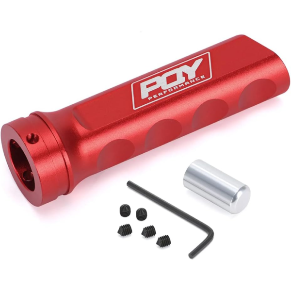 PQY Universal Aluminum Handbrake Cover & Protector Sleeve – Red
