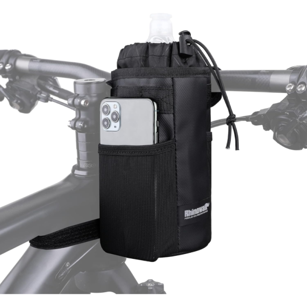 Rhinowalk Insulated Handlebar Water Bottle Bag – Black
