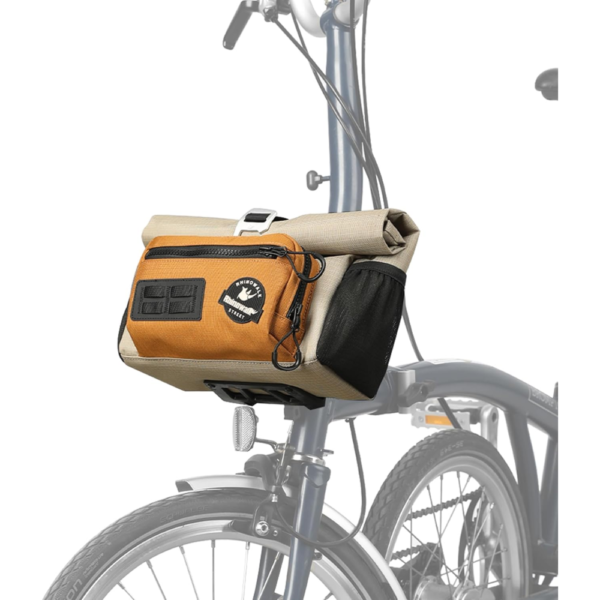 Rhinowalk Quick Release Handlebar Bag for Brompton – Yellow/Beige