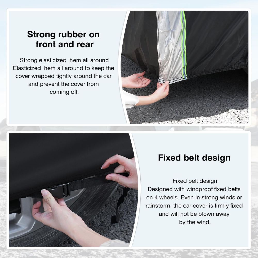 7Cylinder Cartist All-Weather Waterproof Full Car Cover – For 2000–2024 Chevrolet Tahoe – Black - Image 5