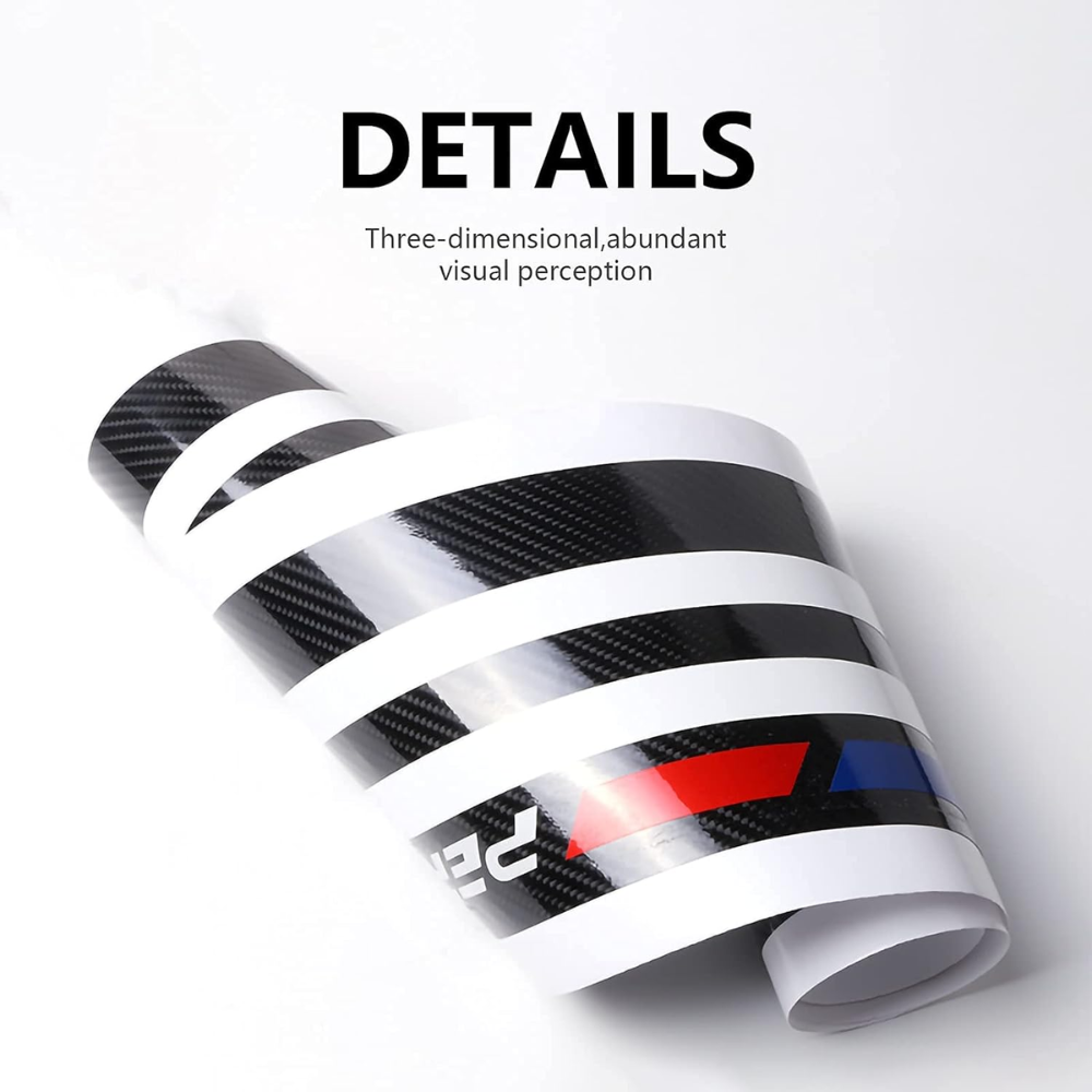 7Cylinder BMW M-Performance Carbon Fiber Hood Decal – Universal Fit – White/Carbon - Image 5