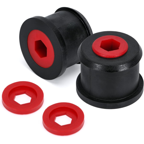 PQY Front Wishbone Rear Control Arm Bushing Kit – For 00–06 BMW Mini Cooper S R50/R52/R53 – Black & Red