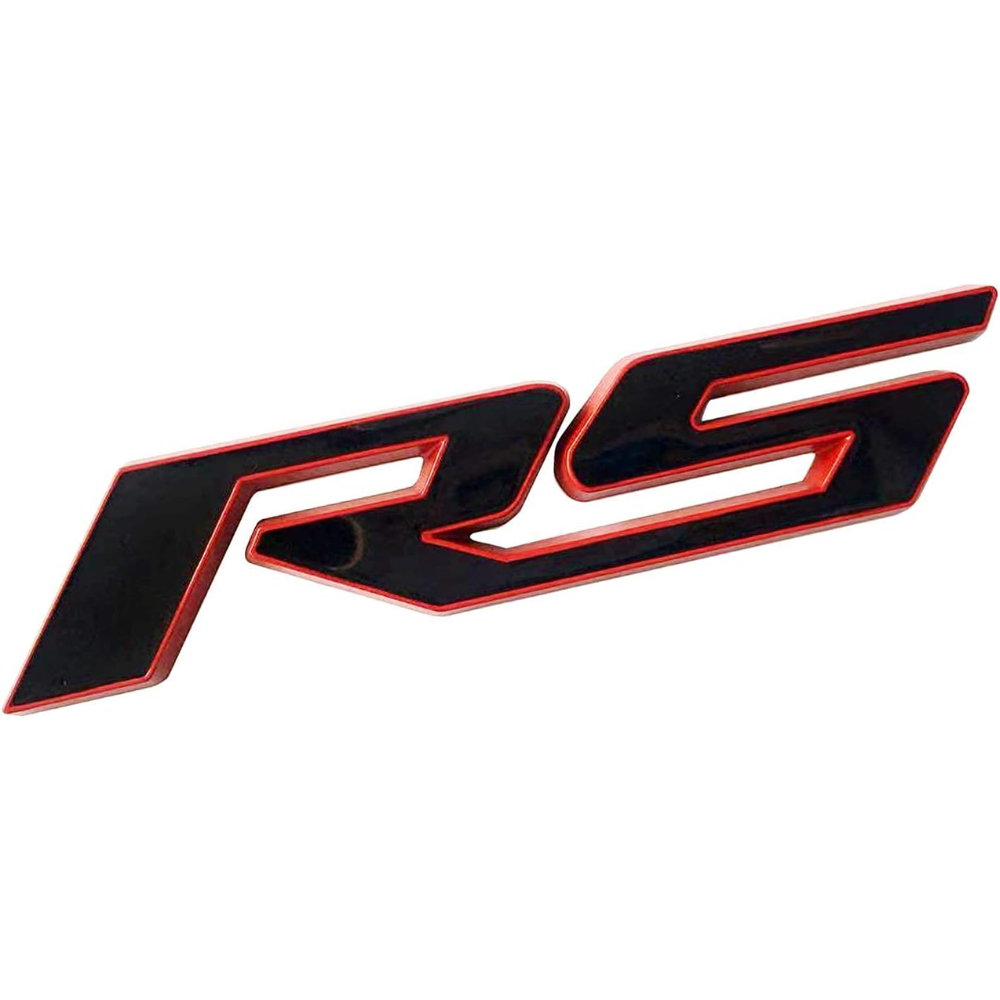 7Cylinder 3D Metal "RS" Emblem Badges – 2-Pack – Red & Black - Image 4