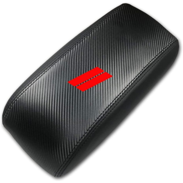 7Cylinder Carbon Fiber Texture Leather Center Console Armrest Cover – For 2014–2020 Dodge Durango – Black