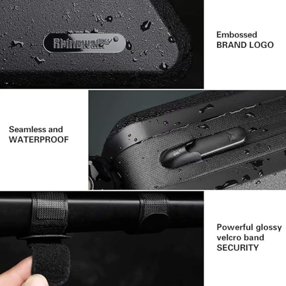Rhinowalk 1.5L Waterproof Bike Frame Bag – Black - Image 4