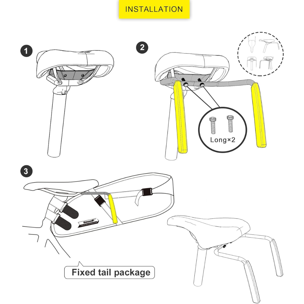 Rhinowalk Anti-Sway Saddle Bag Stabilizer – Black - Image 3