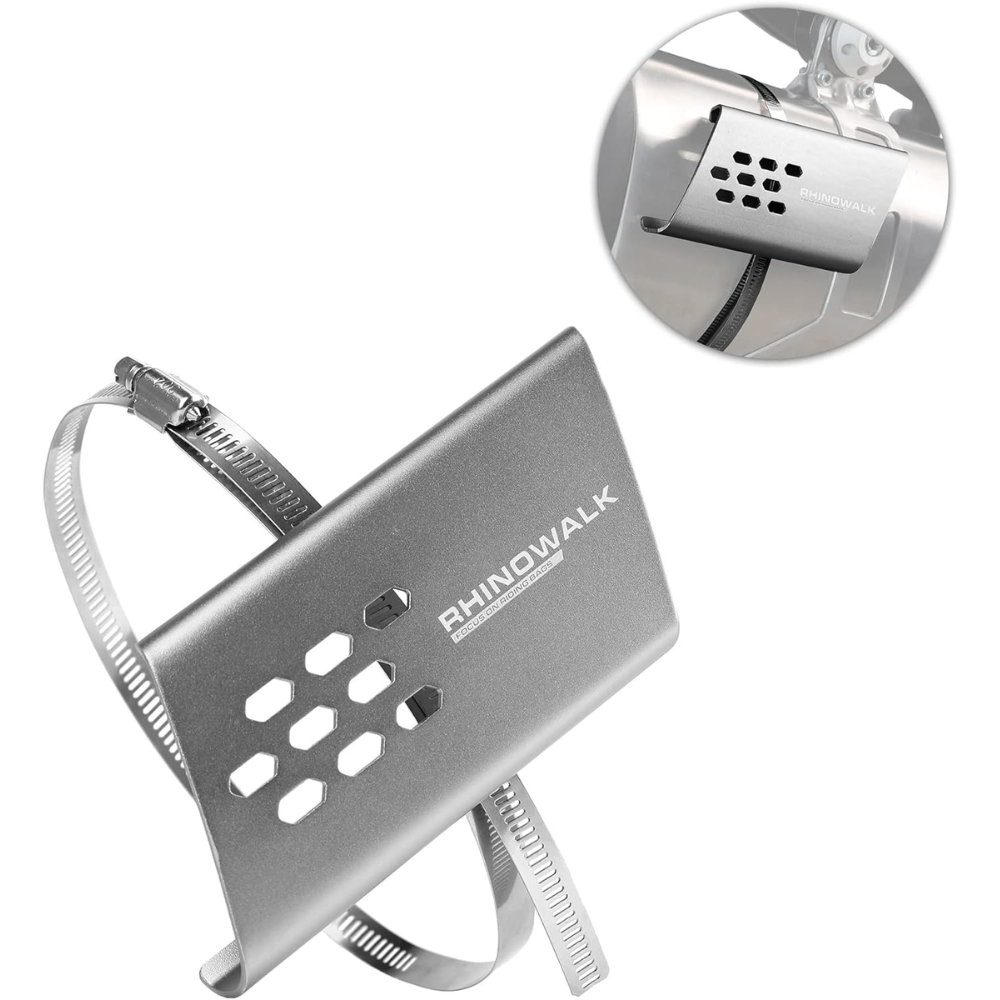 Rhinowalk Universal Silver Motorcycle Exhaust Heat Shield - Image 3