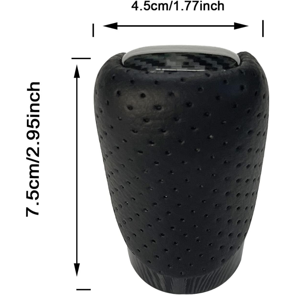 7Cylinder Leather & Carbon Fiber Gear Shift Knob – For Lexus ES/GS/GX/IS/NX/RC/RX - Image 2