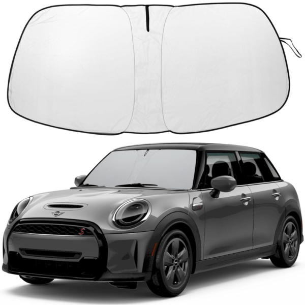 7Cylinder Foldable Front Windshield Sunshade – For 2015–2024 Mini Cooper 4-Door Hardtop – Silver