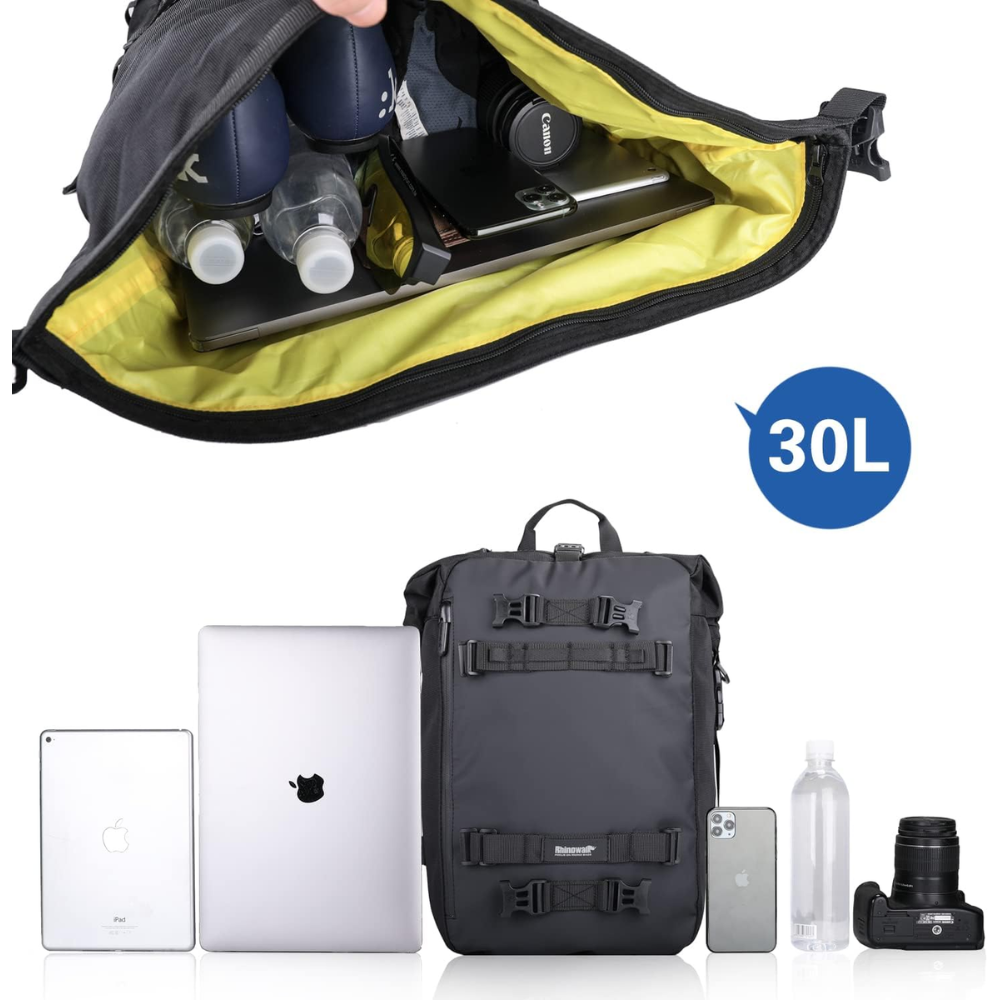 Rhinowalk 30L Waterproof Motorcycle Pannier Bag – Black - Image 3