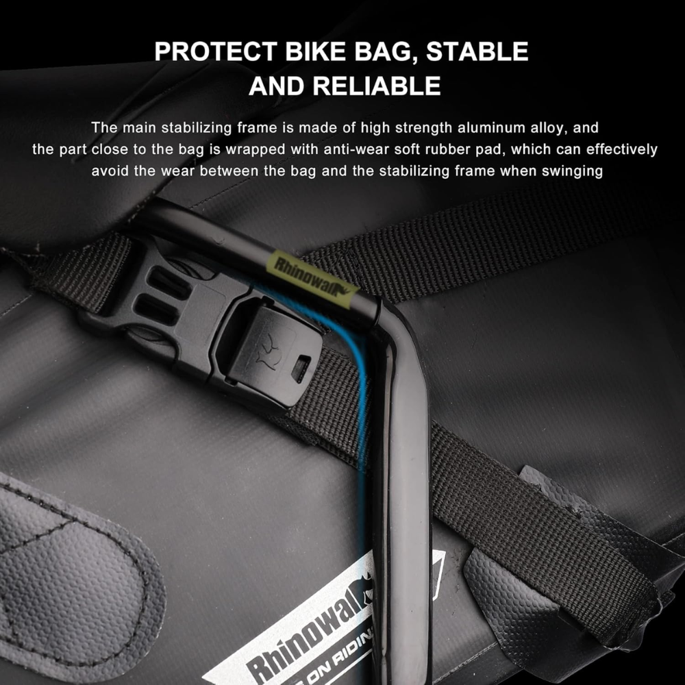 Rhinowalk Anti-Sway Saddle Bag Stabilizer – Black - Image 2