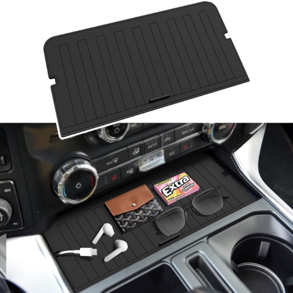 7Cylinder Center Console Dashboard Organizer Tray – For 2021–2025 Ford F150 – Black