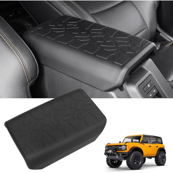 7Cylinder TPE Center Console Armrest Protector – For 2021–2023 Ford Bronco – Black