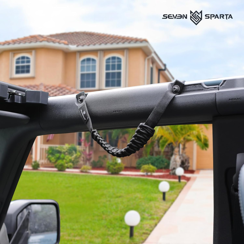 7Cylinder Ford Bronco Roll Bar Grab Handles – 4-Pack – Paracord Grip - Image 2