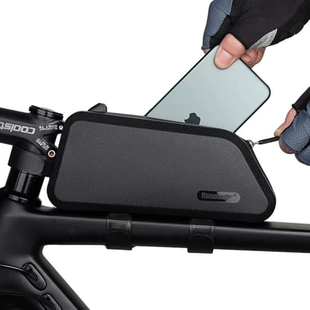 Rhinowalk 1.5L Waterproof Bike Frame Bag – Black - Image 2