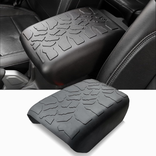 7Cylinder TPE Center Console Armrest Protector – For 2018–2024 Jeep Wrangler JL & Gladiator JT – Black