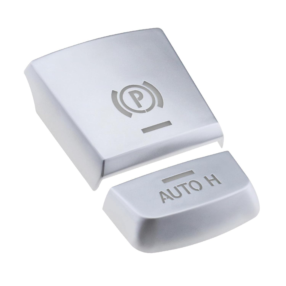 7Cylinder Chrome Parking Brake & Auto H Switch Cover – For BMW 5, 6, 7 Series, X3, X4, X5, X6