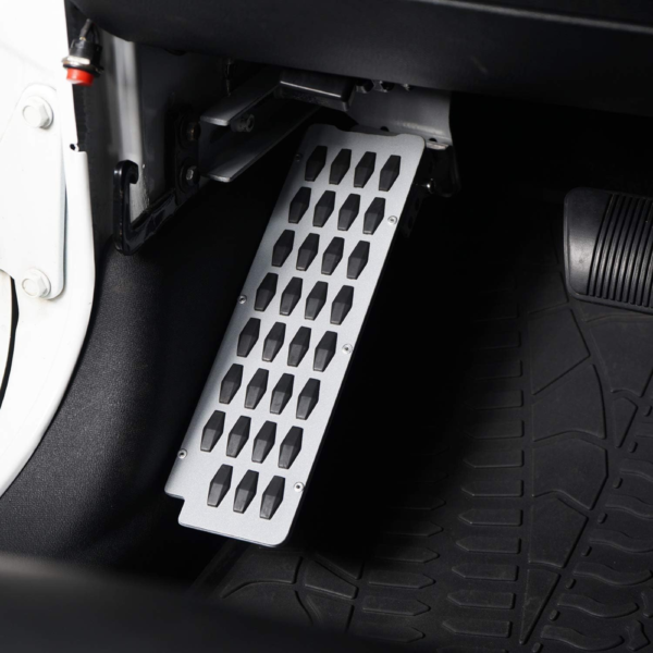 7Cylinder Left Side Dead Pedal Foot Rest – For 2007–2018 Jeep Wrangler JK – Silver & Black