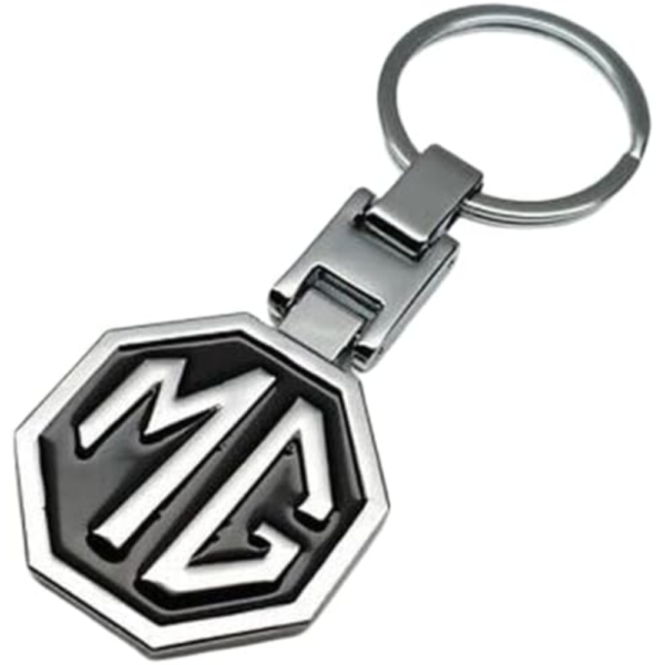 7Cylinder Chrome Car Logo Alloy Keychain – Compatible with MG3 and ZS Models – Black