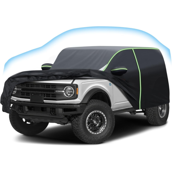 7Cylinder Cartist All-Weather Waterproof Full Car Cover – For 2021–2026 Ford Bronco 4-Door – Black